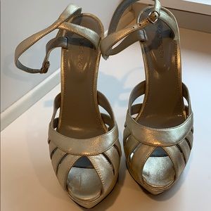 Sergio Rossi platform light gold color